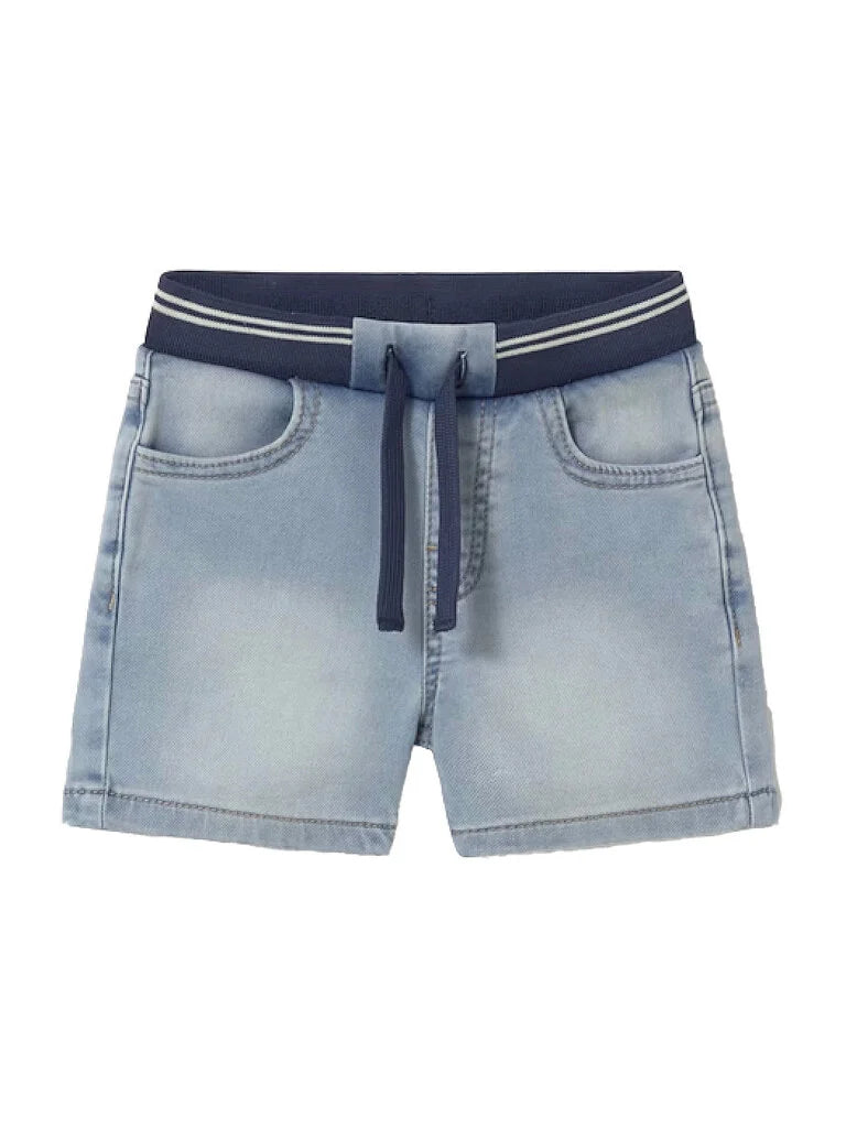 Elastic Waist Denim Shorts