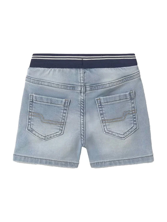 Elastic Waist Denim Shorts