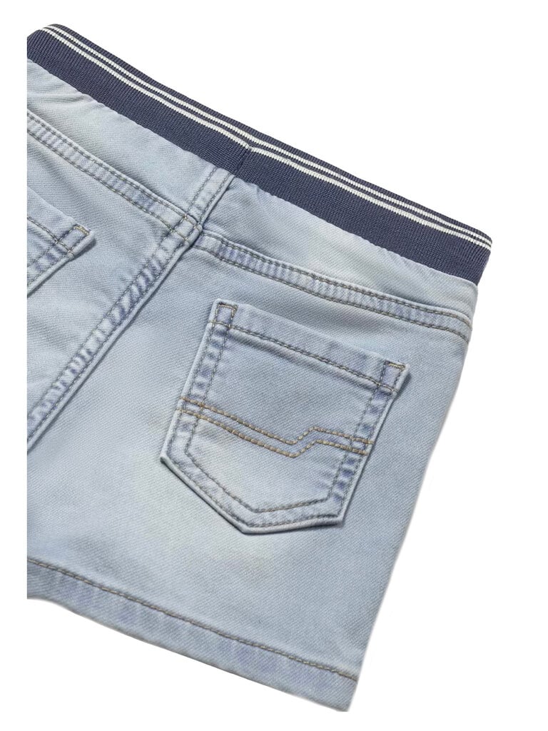 Elastic Waist Denim Shorts