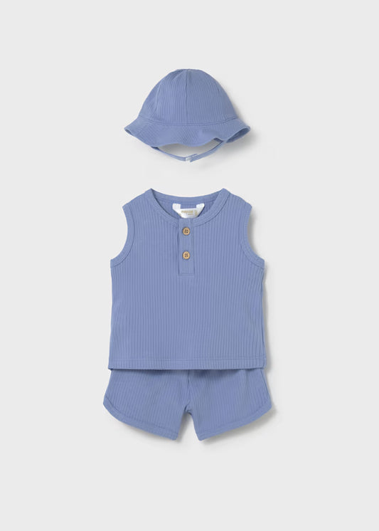 Mayoral 1294 Newborn Boy Blue 3-Piece Set