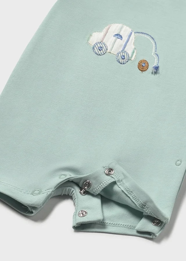 Jade Applique Car Romper