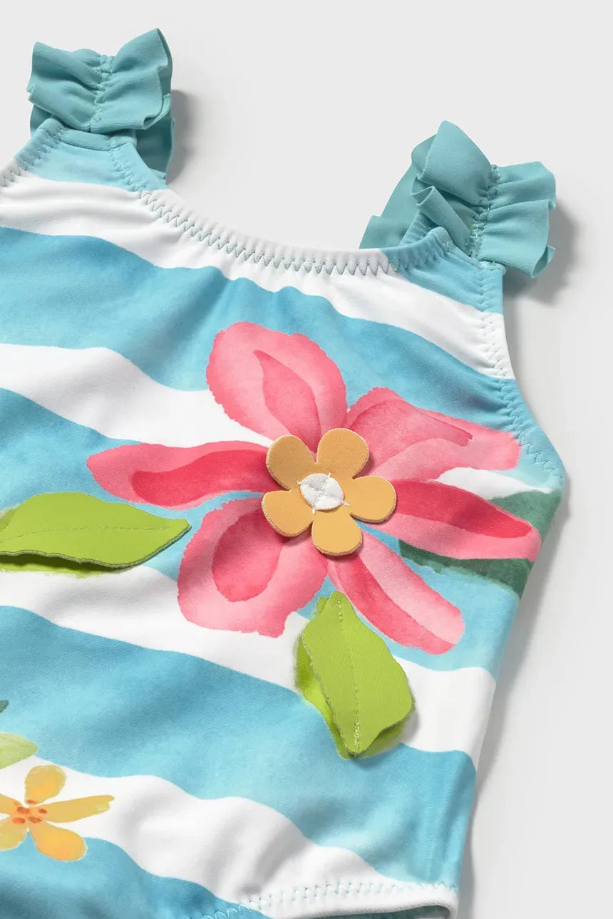 Striped and Flower One Piece
