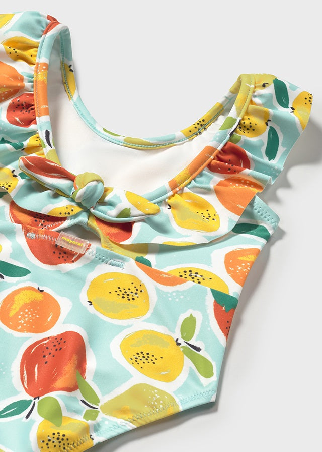 Citrus Ruffle One Piece Swimsuit