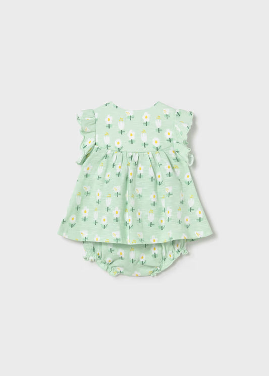 Mayoral 1808 Newborn Girl Printed Knit Dress