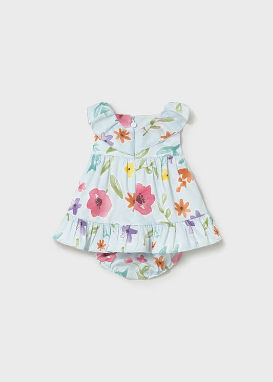 Mayoral 1812 Newborn Girl Printed Dress with Bloomers