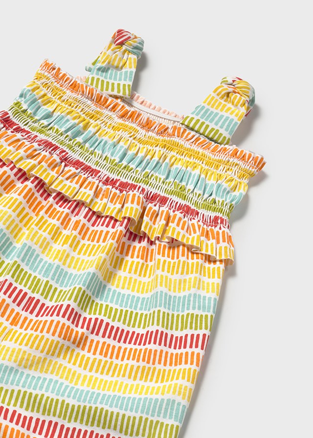 Bright Rainbow Stripes Romper