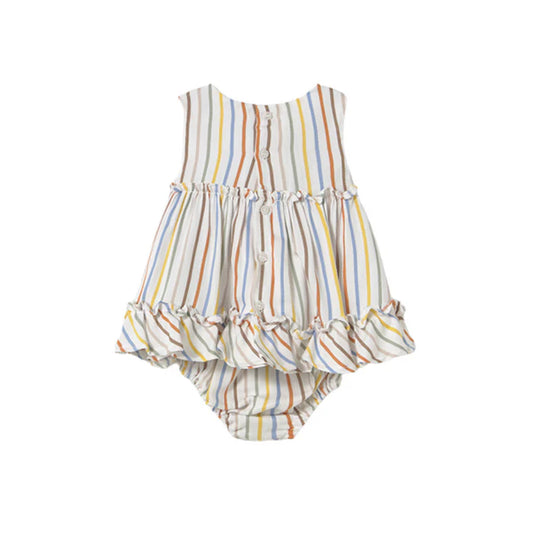 Summer Striped Dress with Bloomer