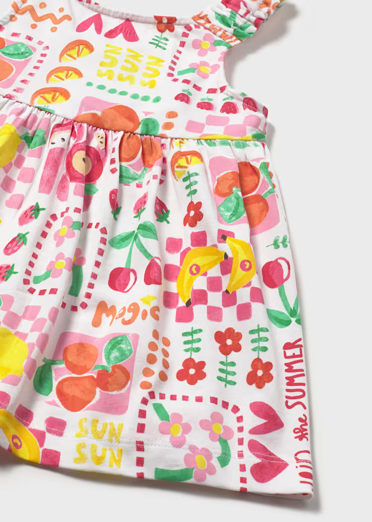 Mayoral 1927 Baby Printed Dress with Bloomers