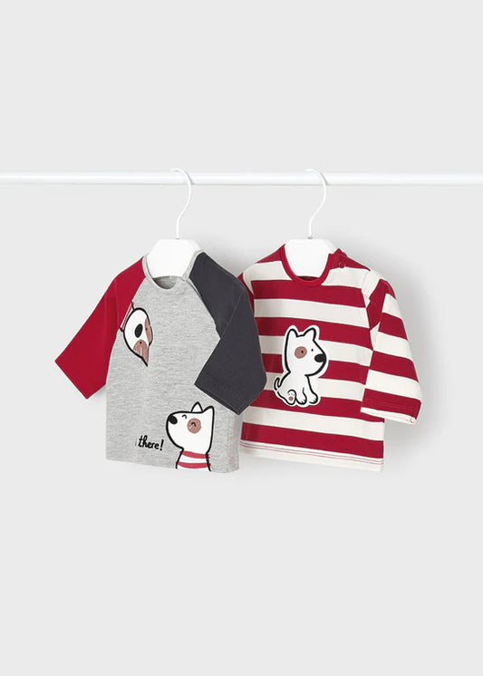 Red Stripe Puppy Tee