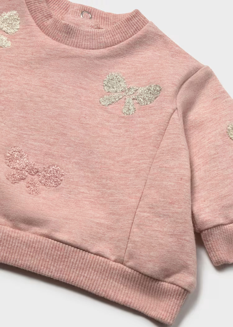 Mayoral 2405 Bow Embroidered Sweatshirt