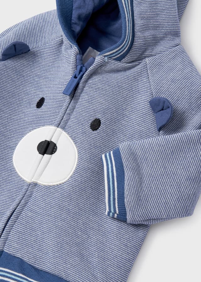 Teddy Bear Zippered Lightweight Hooded Jacket