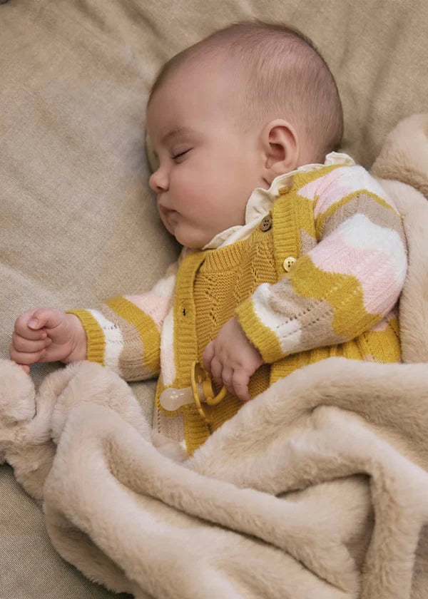 Mayoral Baby Girl 3 Pc. Knit Overall Set 2604-32 Manzanilla