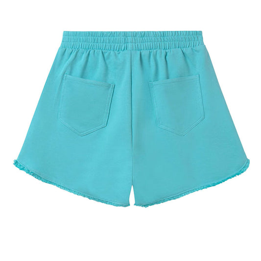Aqua Fringe Pull On Short
