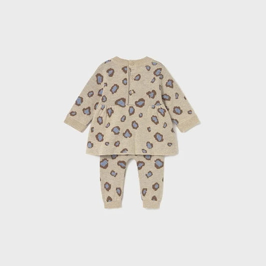 Mayoral 2732 Baby Girls 2-Piece Leopard Printed Set