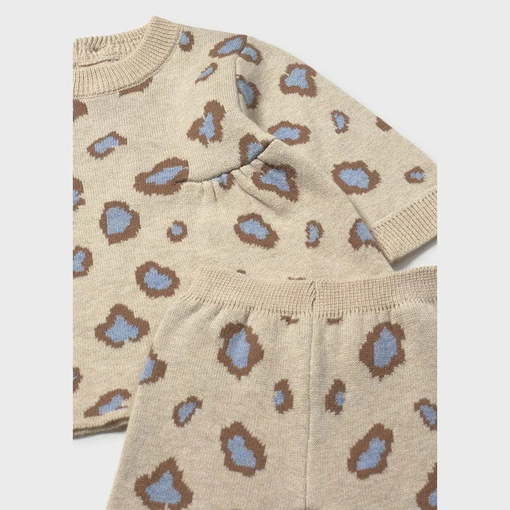 Mayoral 2732 Baby Girls 2-Piece Leopard Printed Set