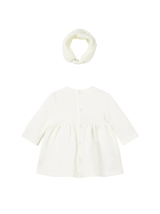 Mayoral 2803 Crudo Baby Dress and Headband Set