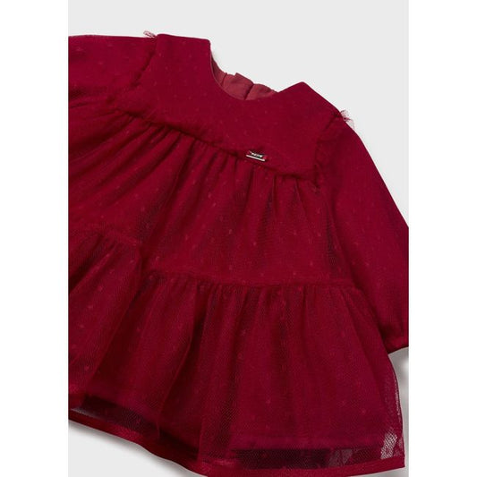 Red Lace Overlay Baby Dress