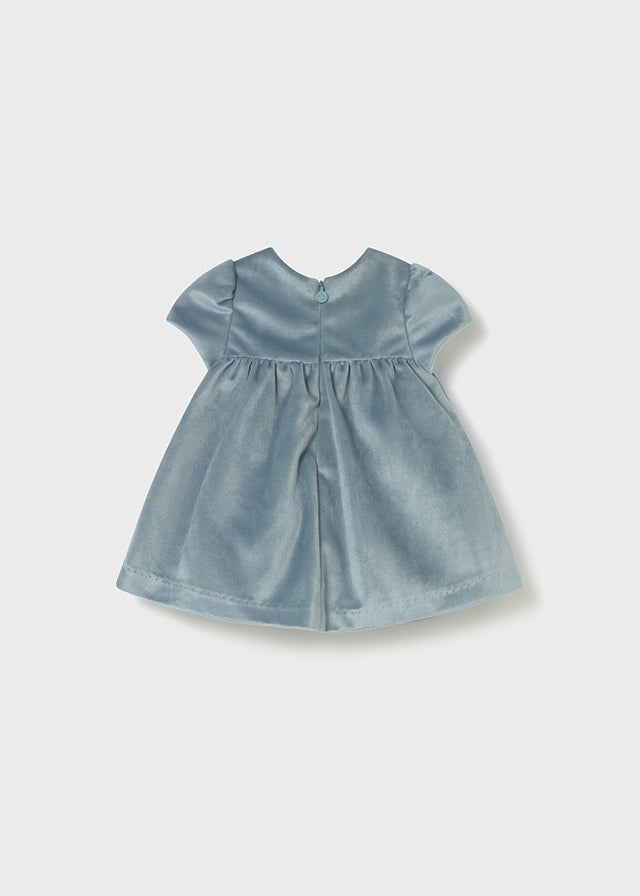 Mayoral 2816 Dress Mineral Blue Velvet Dress