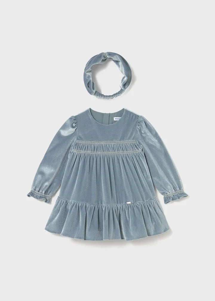 Mayoral 2904 Blue Bell Ruffle Dress