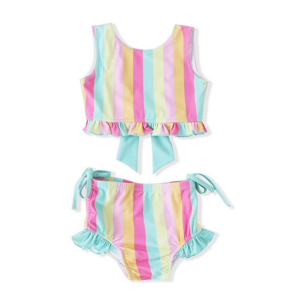 Rainbows Stripes UPF 50 2PC Swimsuit