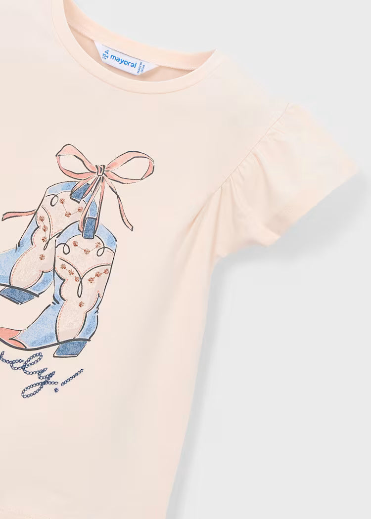 Mayoral 3007 Girl Boots T-shirt