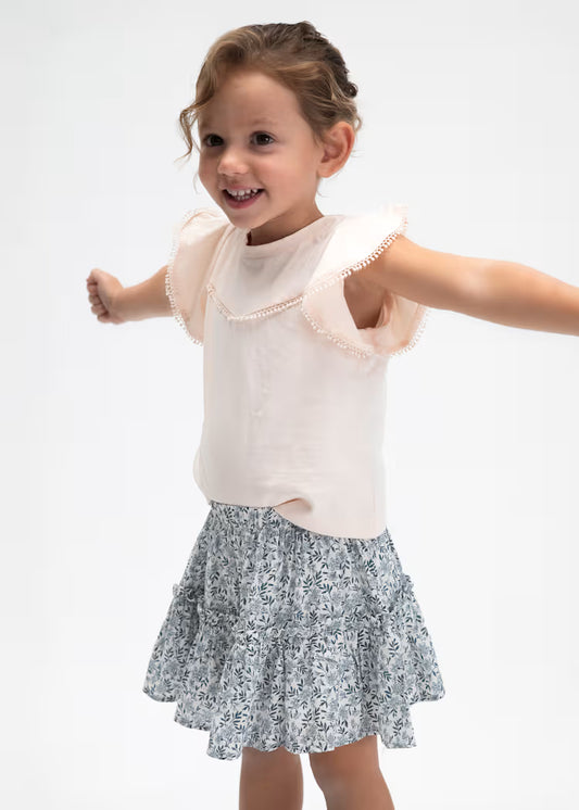 Mayoral 3008 Girl Ruffled T-shirt