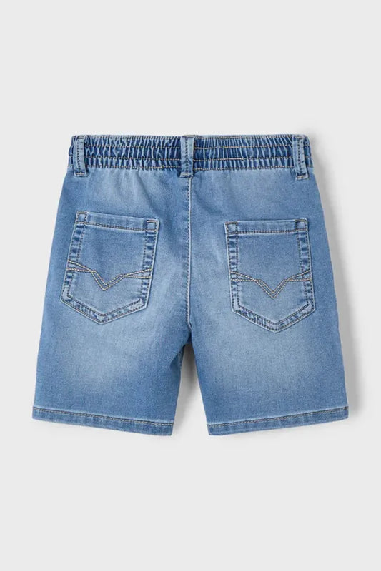 Blue Jean Drawstring Shorts