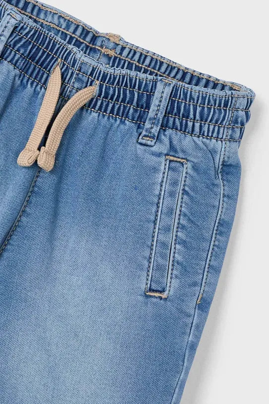 Blue Jean Drawstring Shorts