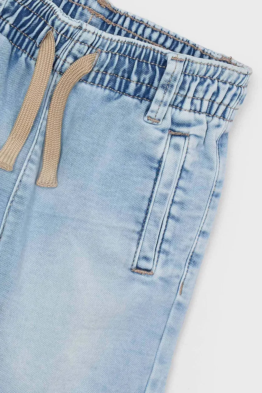 Boy Denim Shorts with Elastic Waistband