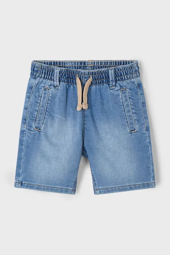 Blue Jean Drawstring Shorts