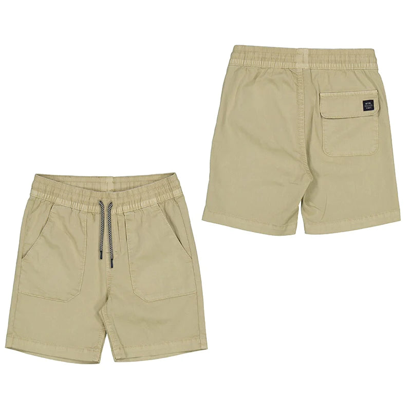 Khaki Pull On Shorts