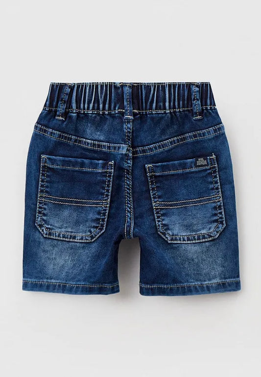 Dark Wash Pull On Denim Short