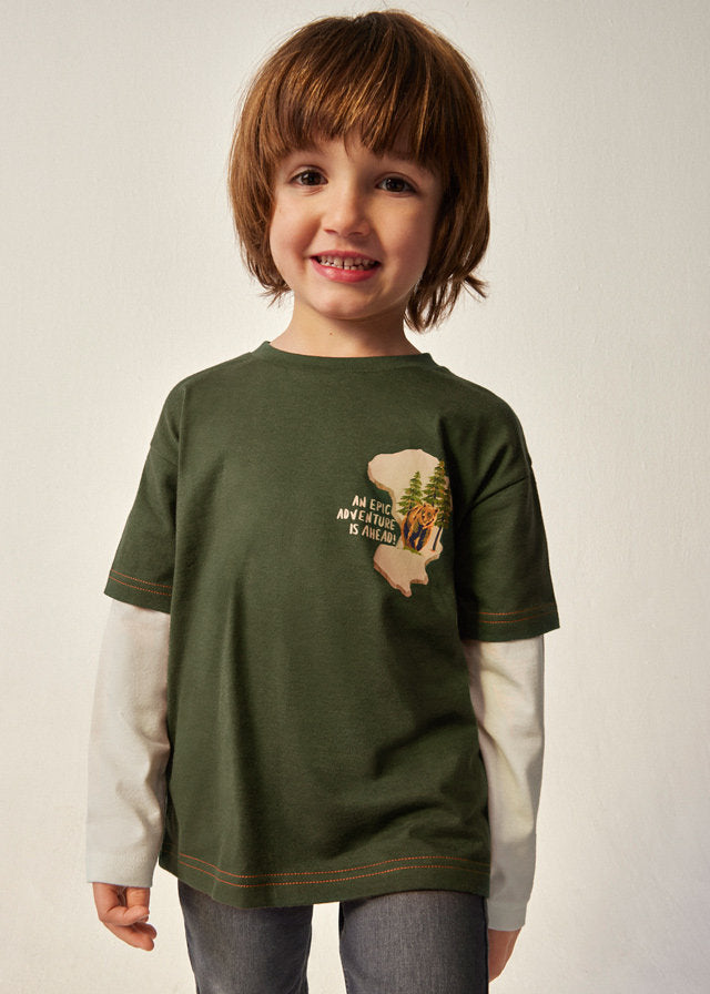Olive Green Epic Adventure Graphic Tee