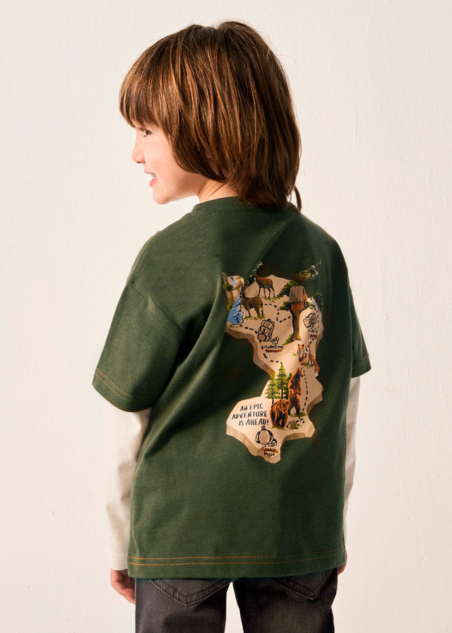 Olive Green Epic Adventure Graphic Tee