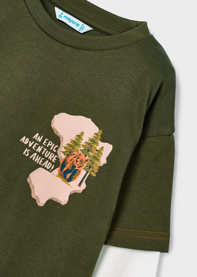 Olive Green Epic Adventure Graphic Tee