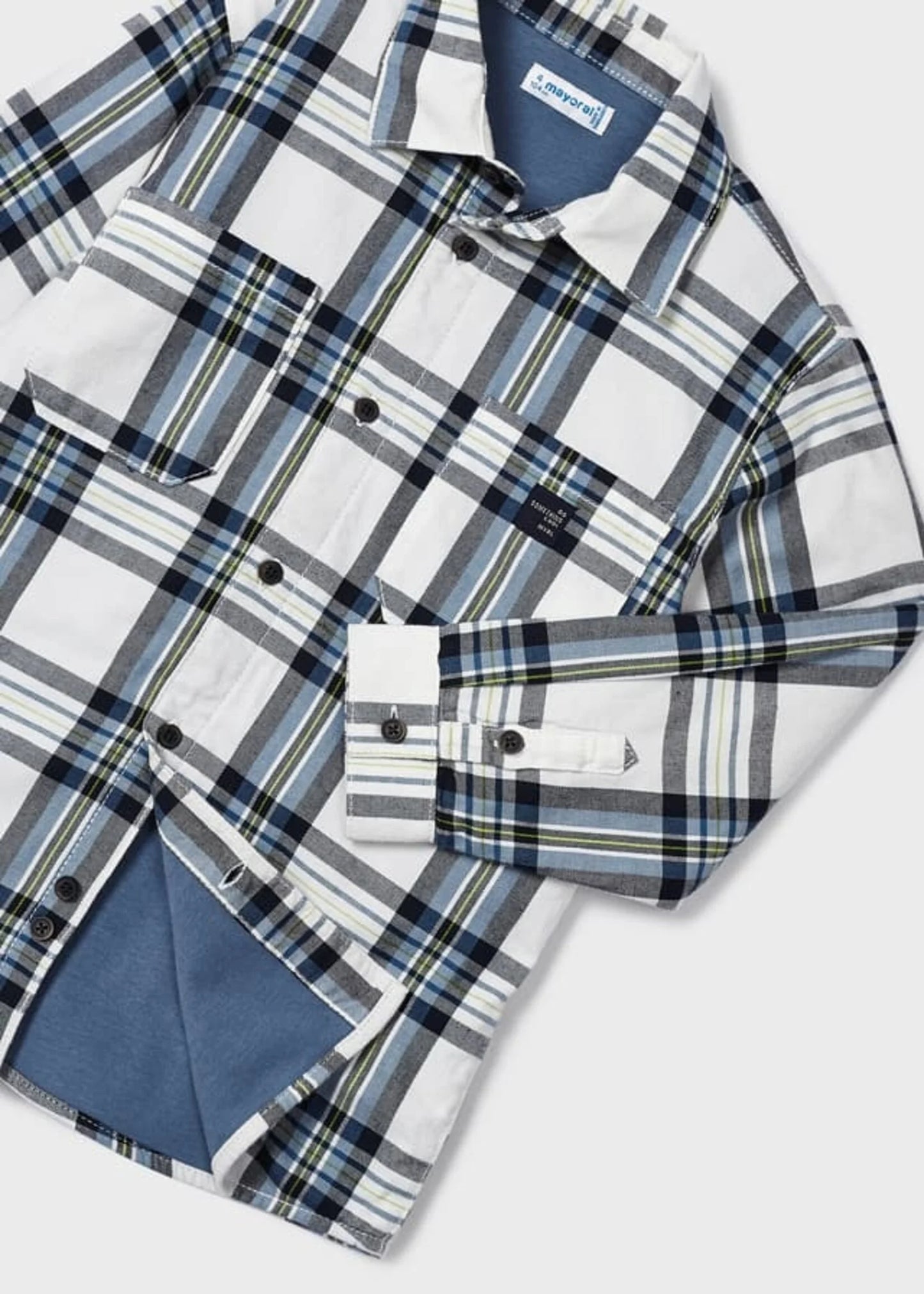 Glacial Blue Checked Shacket