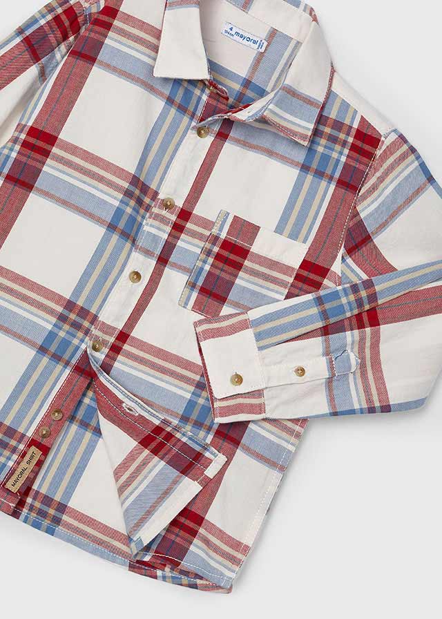 Red LS Checkered Shirt