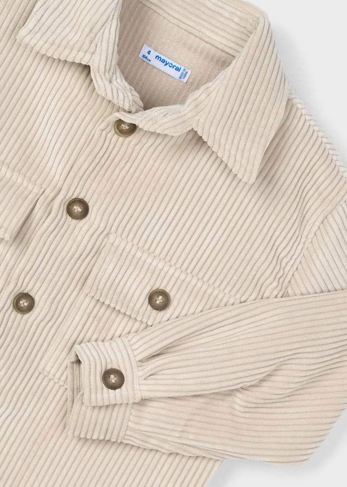 Mayoral 4124 Cream Corduroy Button Up