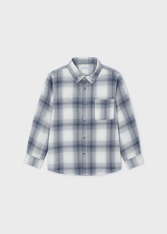 Blue L/S Checked Shirt