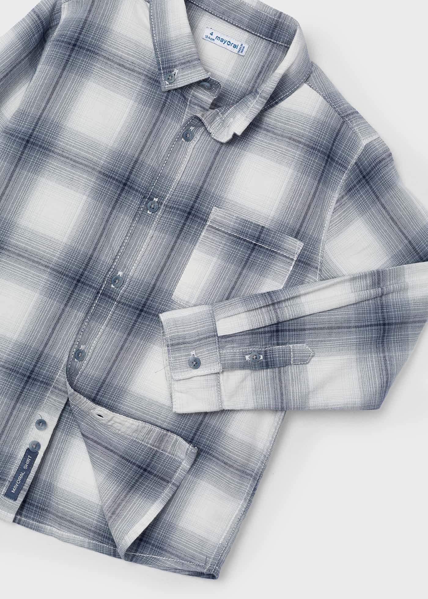Blue L/S Checked Shirt