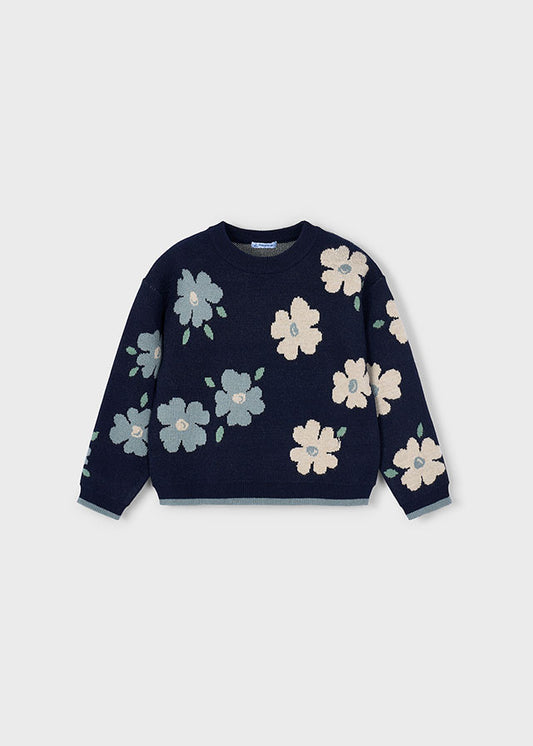 Mayoral 4303 Floral Sweater