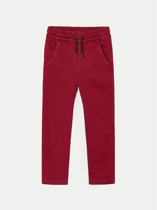 Wine Straight Leg Chino Pants