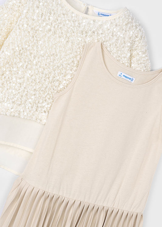 Mayoral 4925 Two Piece Shift Dress and Sweater