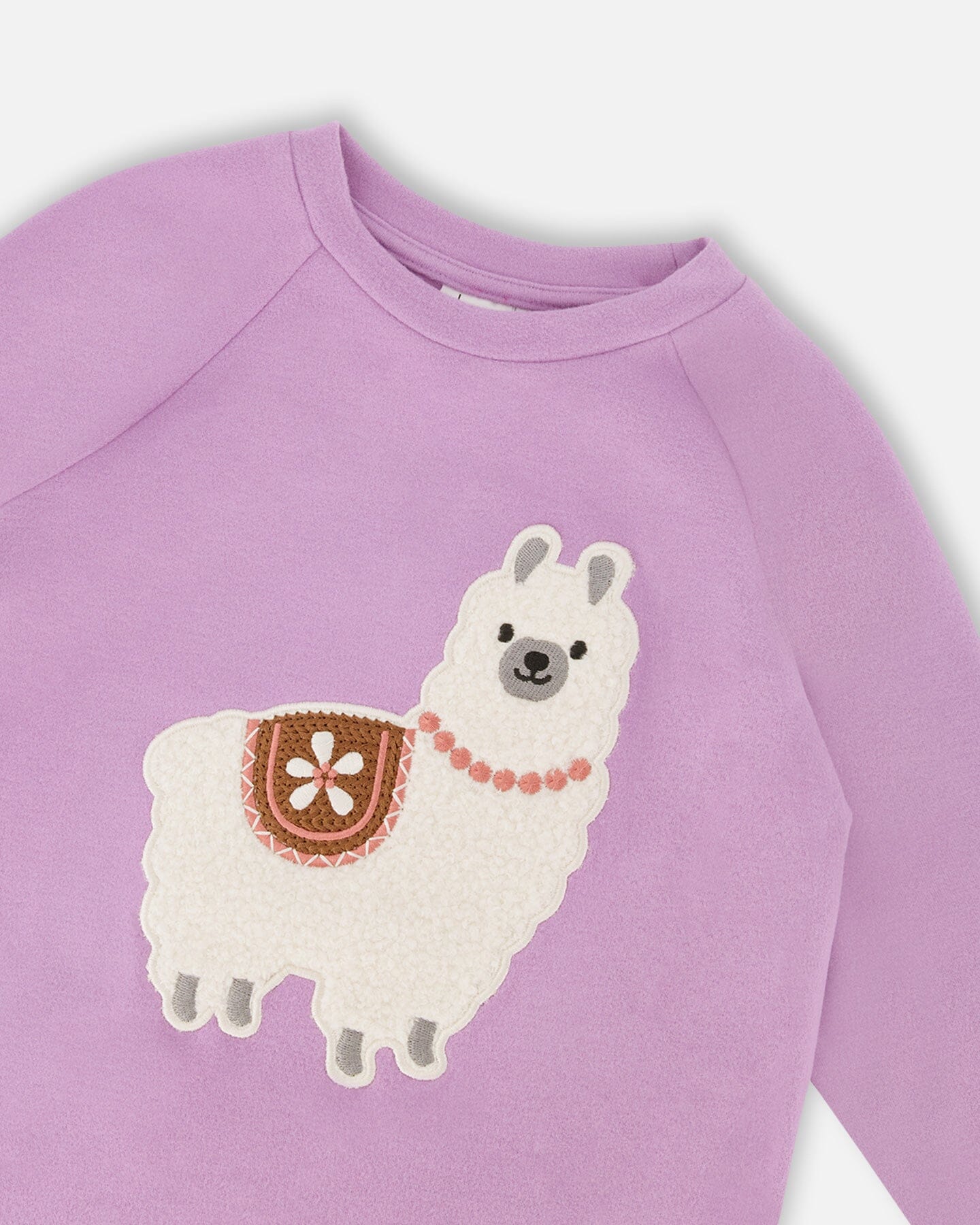 Super Soft Brushed Jersey Tunic Purple With Lama