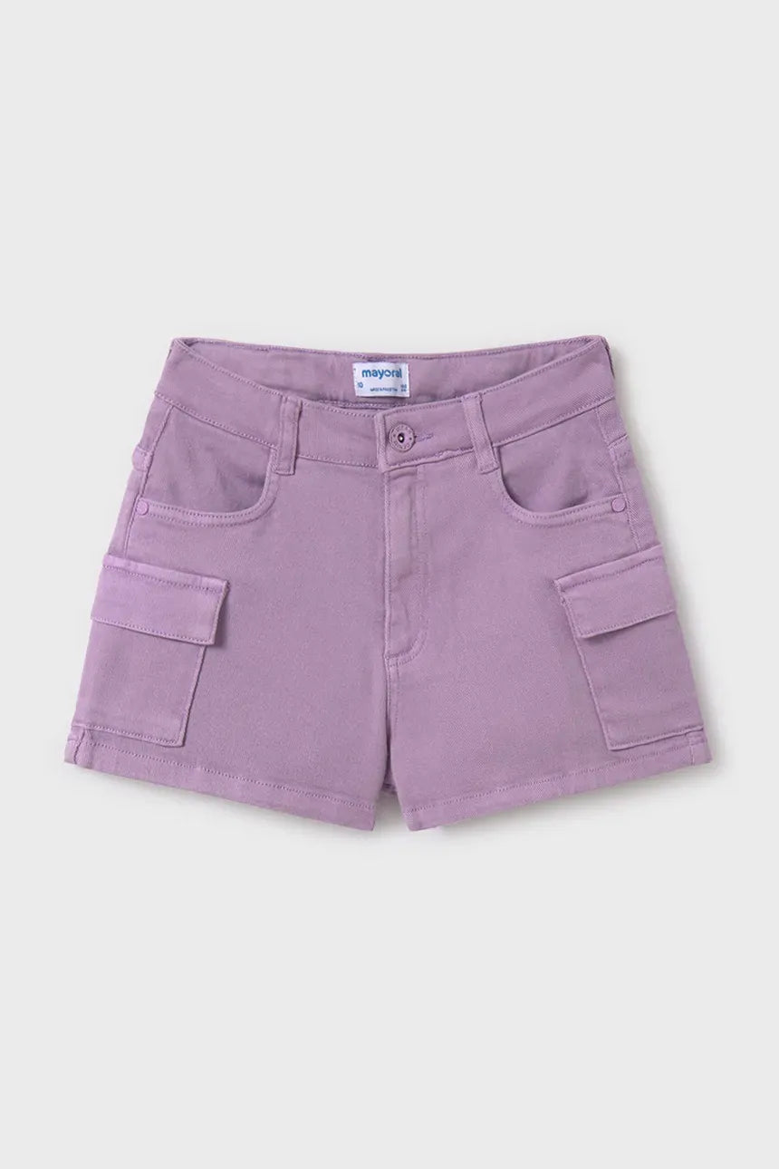 Lilac Cargo Shorts