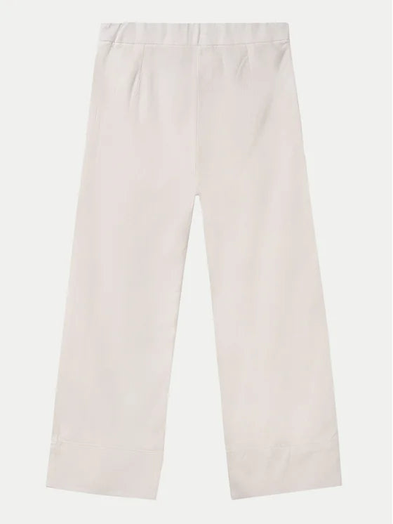 White Wide Leg Sailor Crops