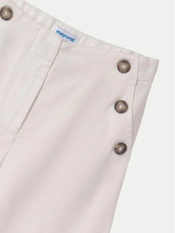 White Wide Leg Sailor Crops