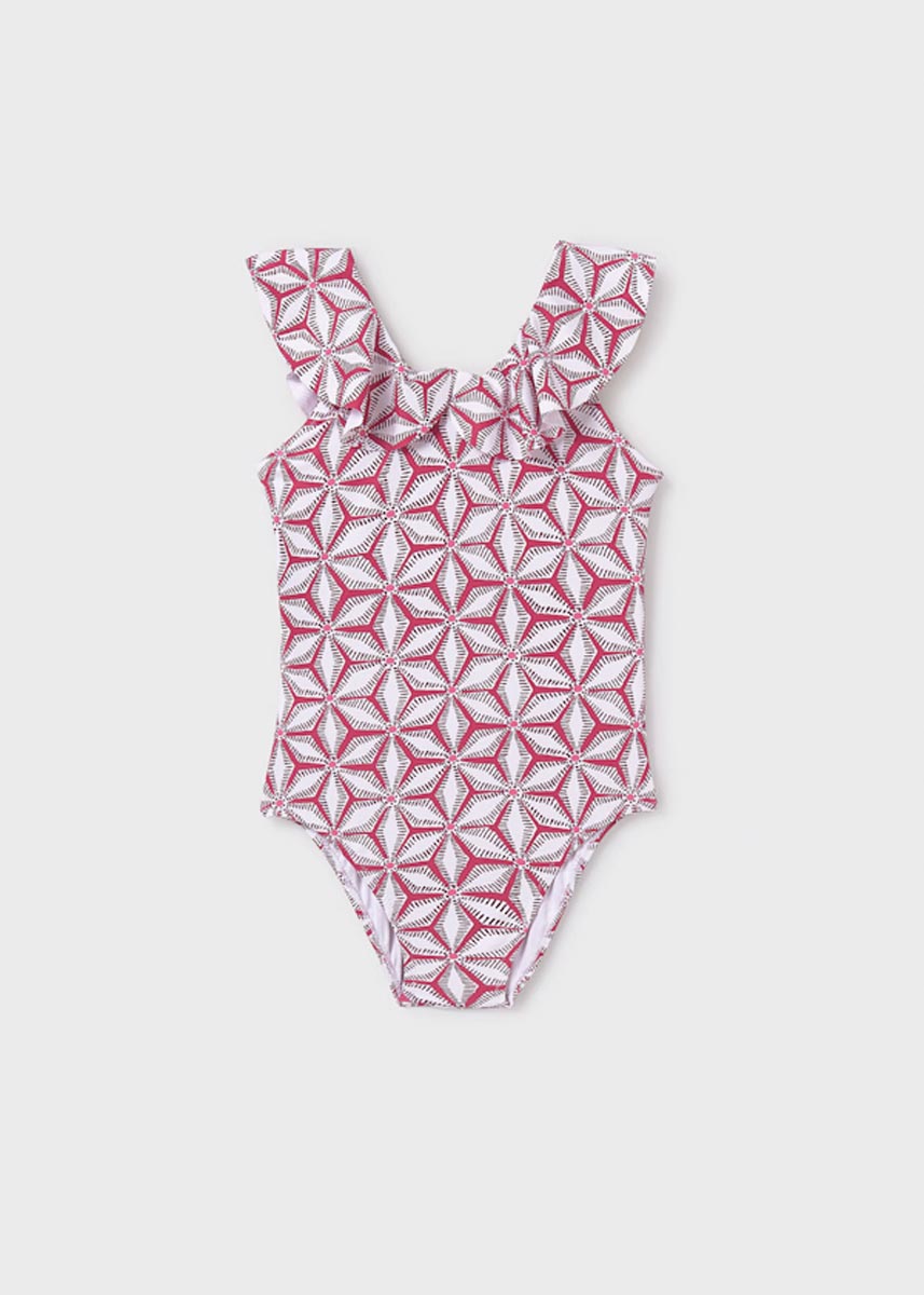 Hibiscus Print One Piece Swimsuit