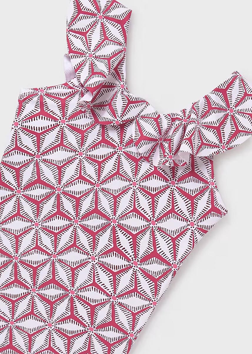 Hibiscus Print One Piece Swimsuit