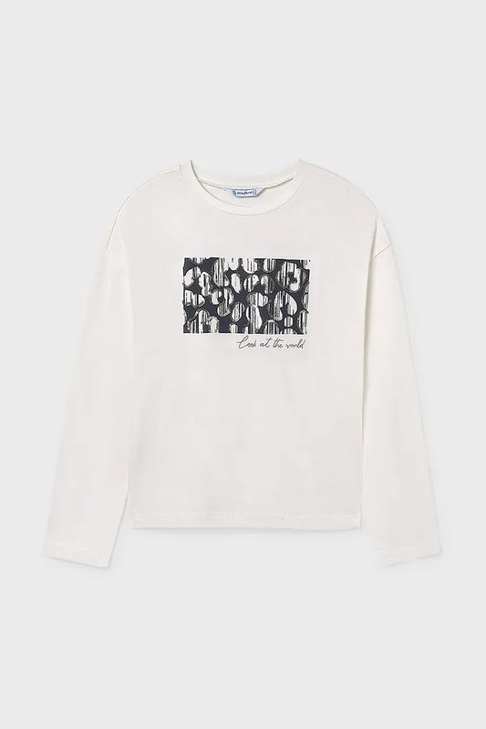 Mayoral 7024 Look At The World Long Sleeve Tee